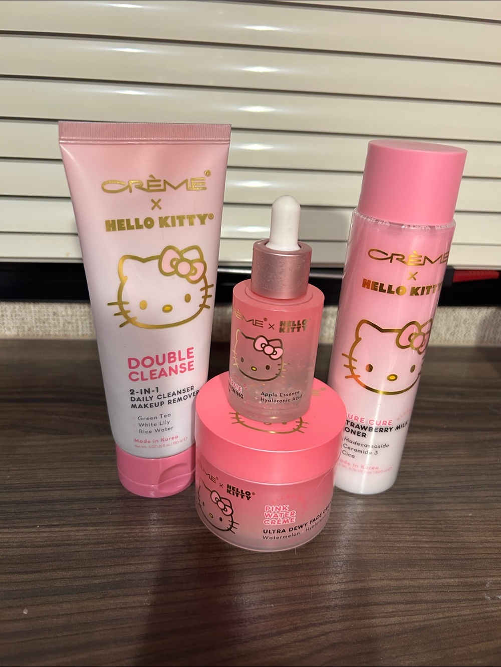 Hello Kitty Pink Skincare Set - Cleanse, Serum & Cream